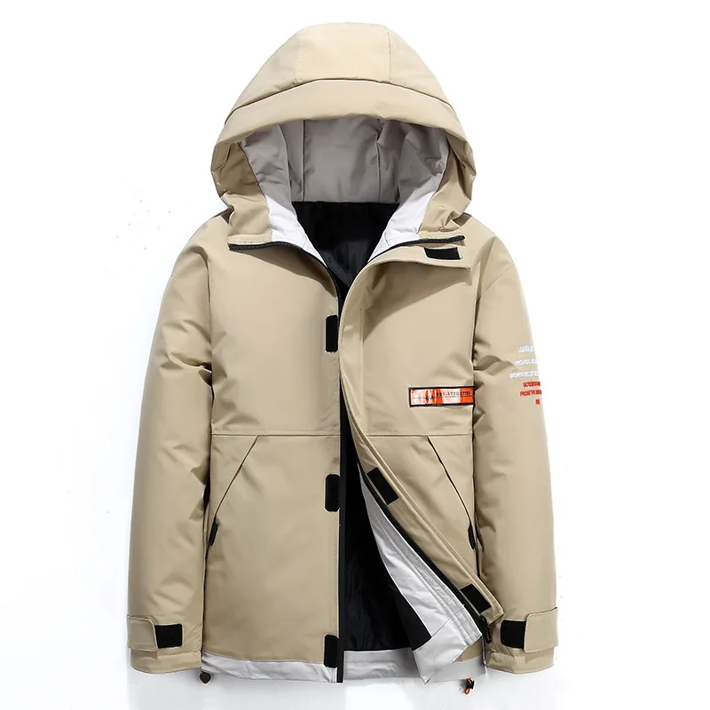 Зимняя Толстая Теплая мужская камуфляжная водонепроницаемая куртка пуховик с