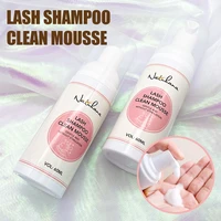 natuhana 60ml eyelash extension shampoo mousse false eyelashes glue accessories lash cleaning foam no stimulation makeup tools
