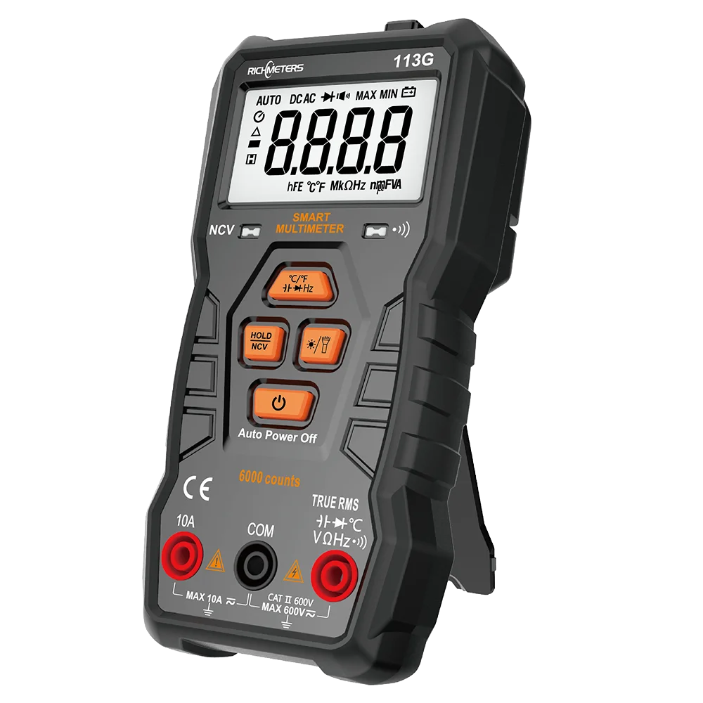 Цифровой мультиметр 113E/G профессиональный тестер с разрешением 6000 отсчетов NCV True