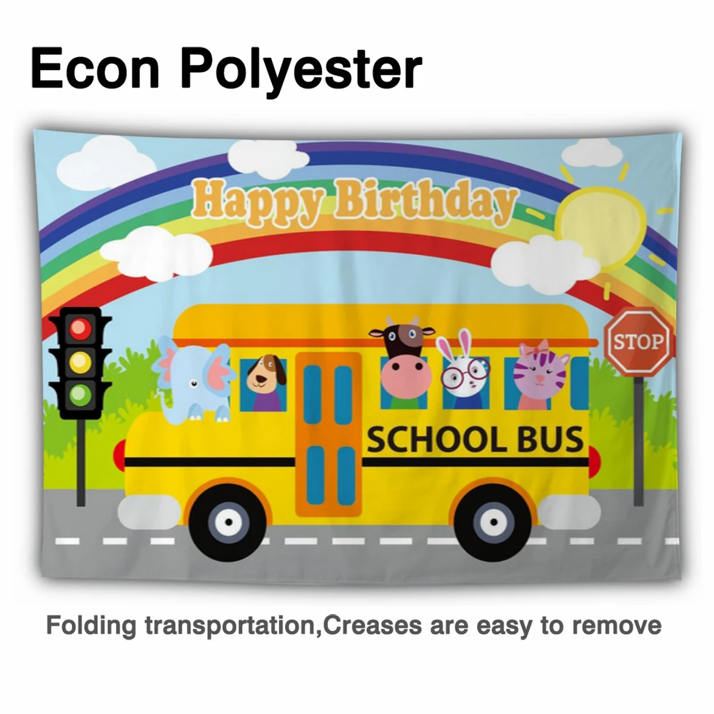 Allenjoy животные колеса в автобусе фото фон Дети День Рождения Вечеринка школы