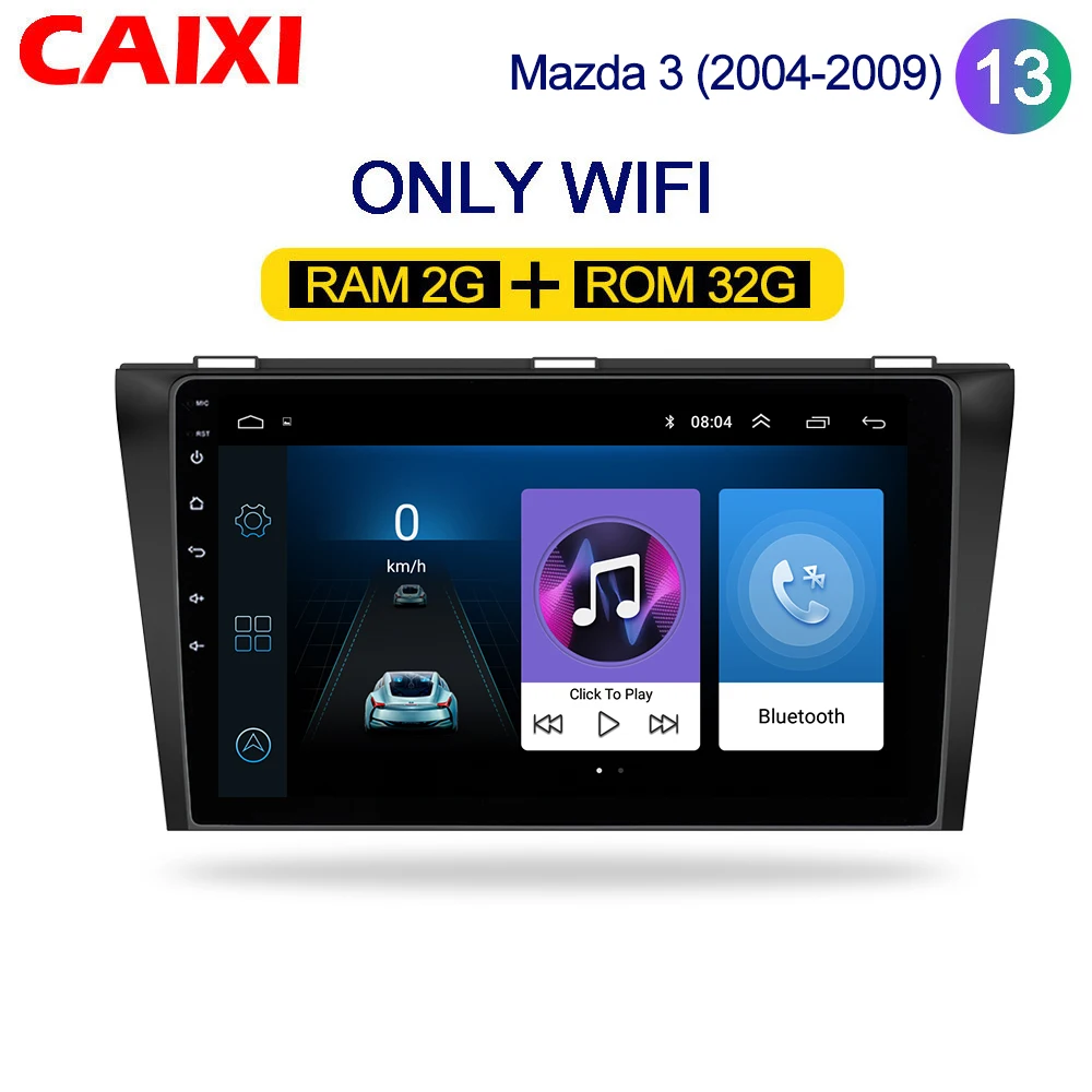CaiXi " android 8,1 Автомобильный мультимедийный dvd-плеер для Mazda 3 2004-2013 2 din автомобильный dvd gps навигатор Авто Радио стерео плеер - Цвет: Cx-M3-UI1-32G-1