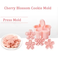 10set cherry blossom powder biscuit mold cookie mold baking cookie cutter cake decorating tools diy cookie cutter baking tool