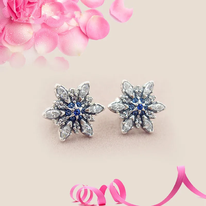 Коллекция Christma, серьги brinco, 925 пробы, серебро, снежинка, серьги-гвоздики для женщин, хорошее ювелирное изделие, Memnon, опт, ER035