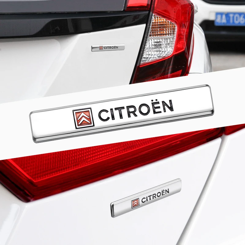 

1/2pcs Car Stickers Metal Runk Bumper Side Tail Decal For Citroen C1 C3 C4 C5 C6 Vts Berlingo Xsara Celysee External Accessories