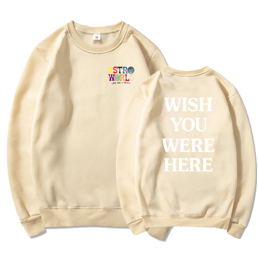Новые толстовки с капюшоном надписью TRAVIS SCOTT ASTROWORLD WISH YOU WAS HERE модная толстовка