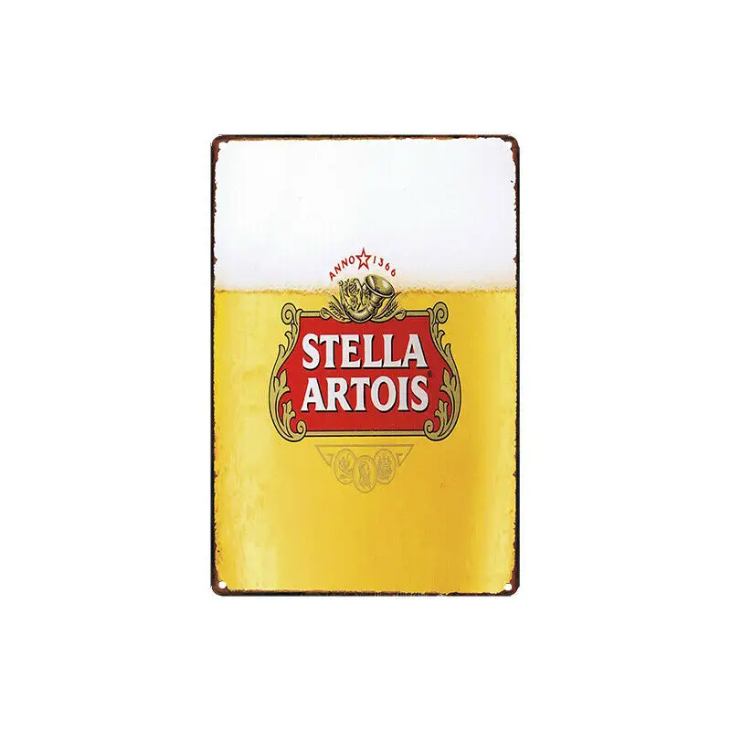 Металлическая жестяная вывеска stella artois Декор на пивную тему Бар паб дома Винтаж в