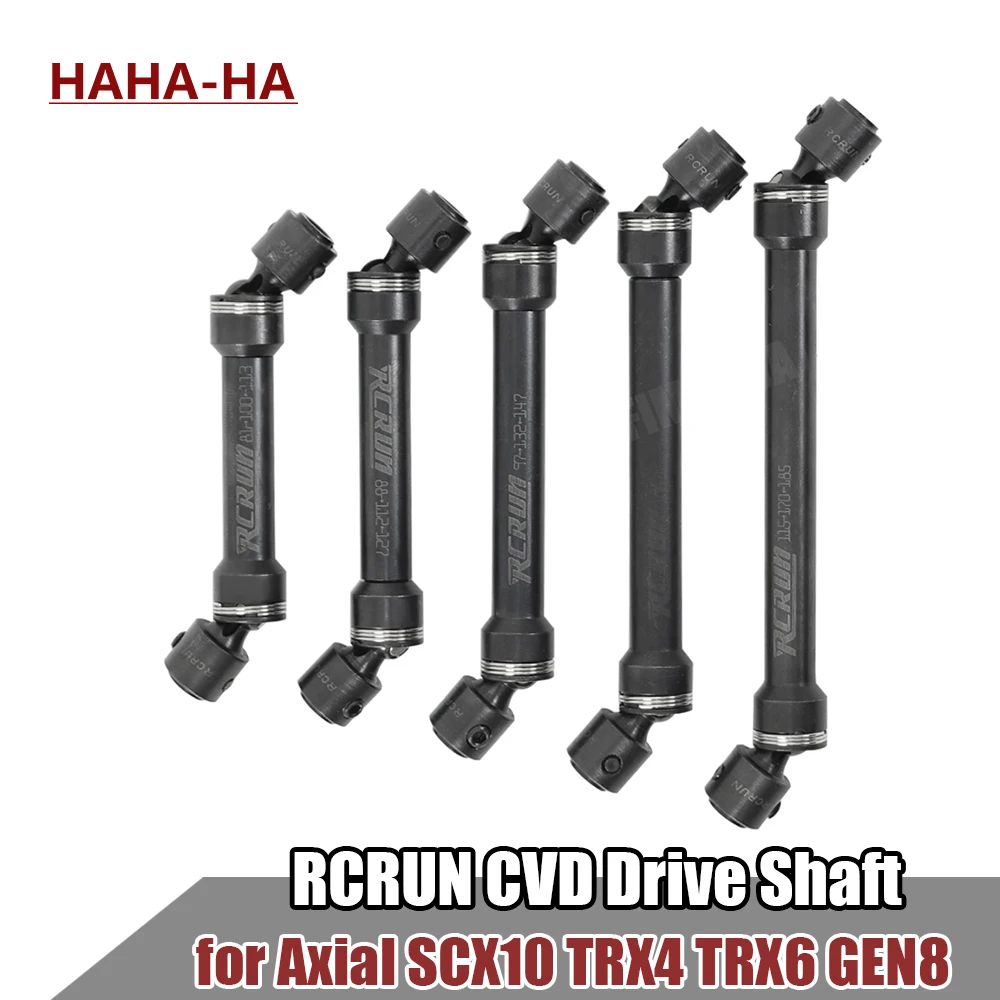 

RCRUN Heavy Duty Steel CVD Drive Shaft 80-170mm for 1/10 RC Crawler Axial SCX10 90046 SCX10 III AXI03007 TRX4 TRX6 GEN8
