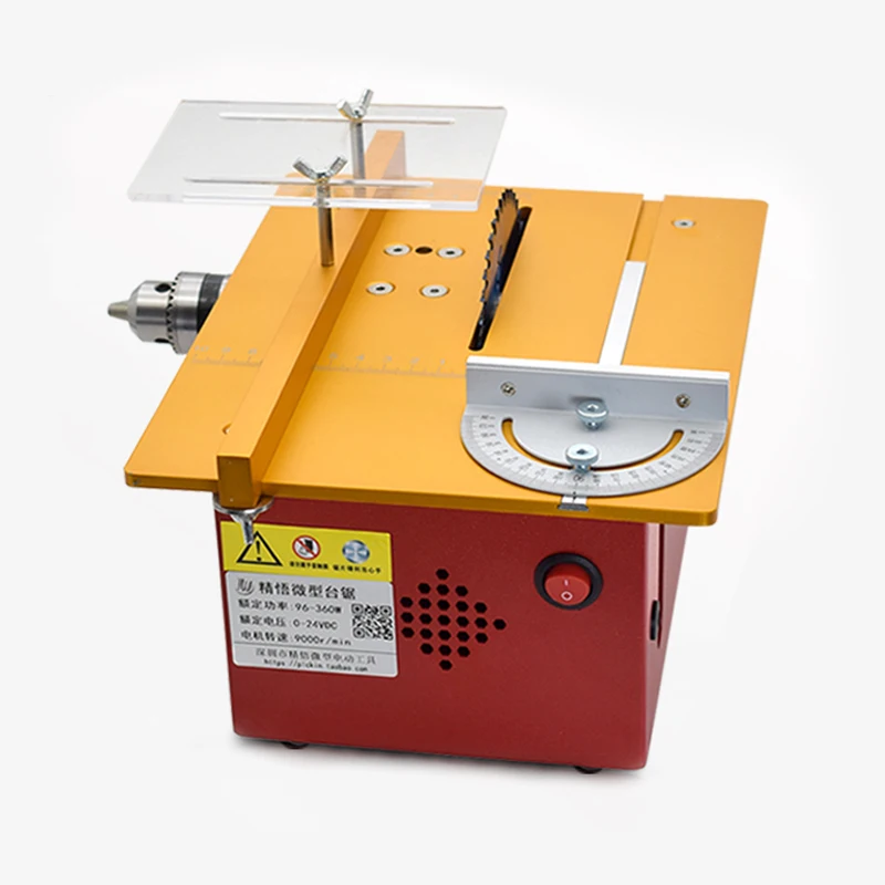 

Настольная многофункциональная Настольная пила T60/T50 для самостоятельной сборки, электрическая скользящая деревообрабатывающая бензопила 12-24 В, бытовая маленькая режущая машина