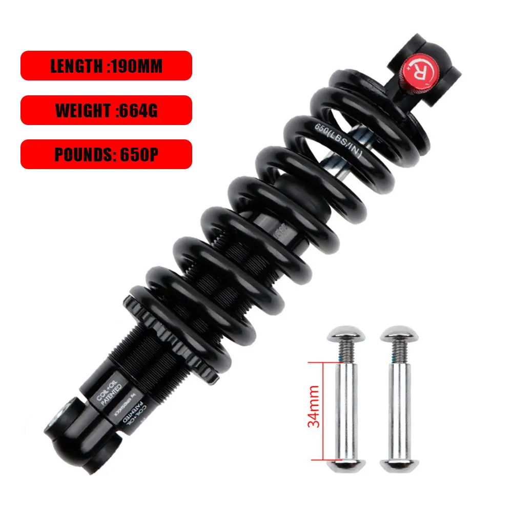 

KS MTB 125mm-190MM Mountain Bike Alloy Air Rear Shock Absorber Adjustable Damping for Cycling Travel Downhill EXA 291R