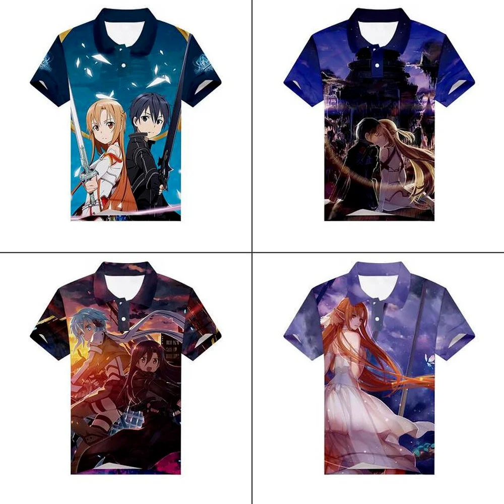 

Мужская хлопковая рубашка-поло с коротким рукавом, свободного покроя