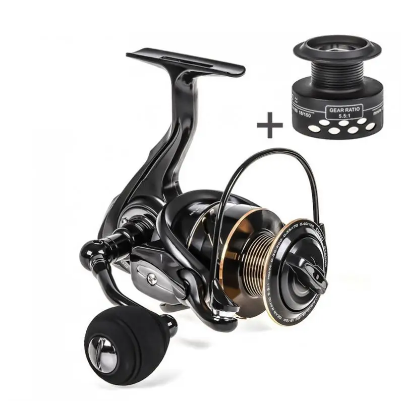 

Aluminum Alloy+ Brass Spinning Reel 7.5KG / 17LB Max Drag Power 5000 Series Fishing Wheel for Bass Pike Fishing