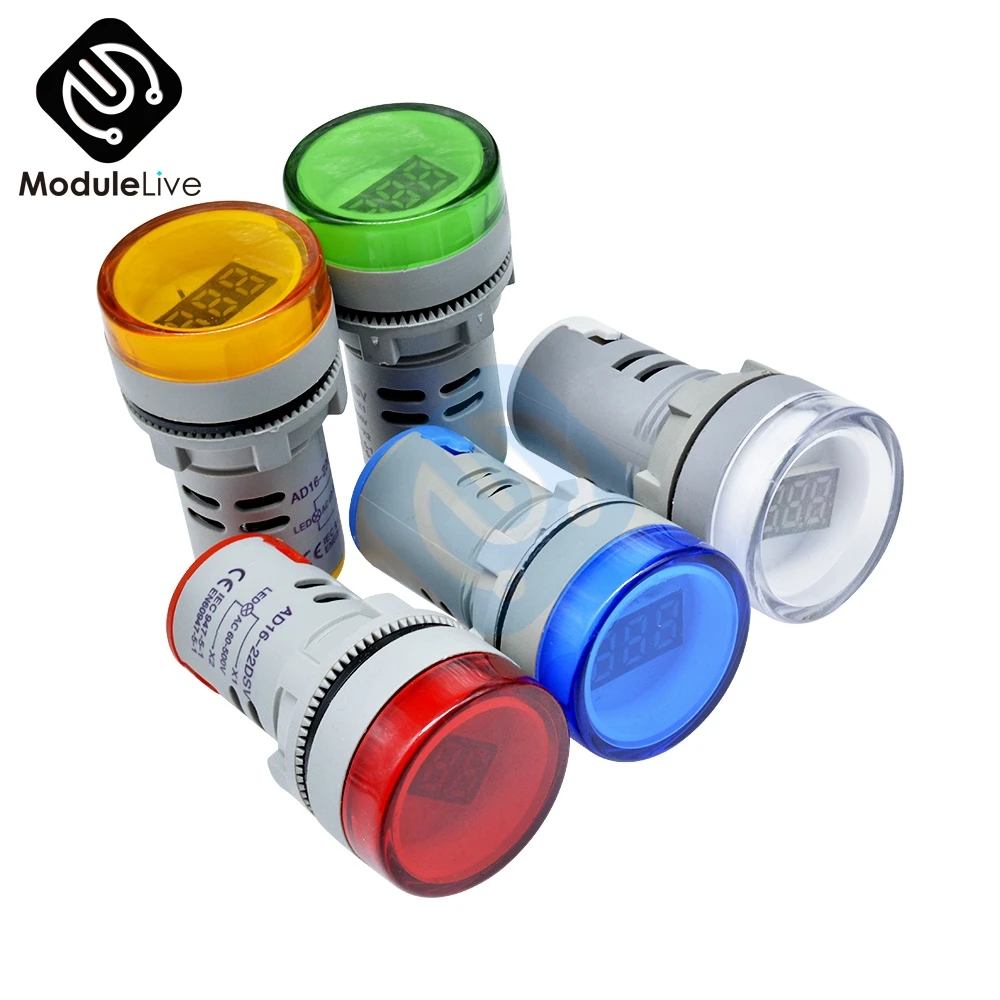 Мини вольтметр со светодиодным цифровым дисплеем 22 мм|Измерители напряжения| |