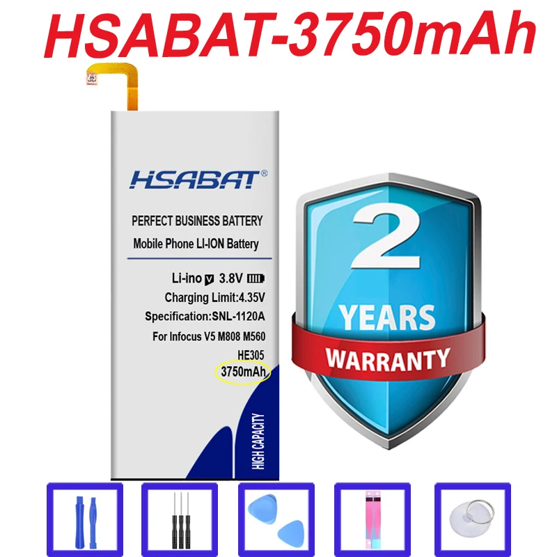 Аккумулятор HSABAT для Infocus V5 M808 M560 3750 мАч|Аккумуляторы мобильных телефонов| |