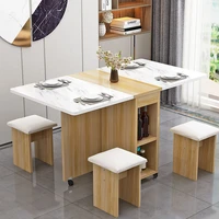 dining table for home folding table dining table household small apartment multi functional small mobile simple rectangular