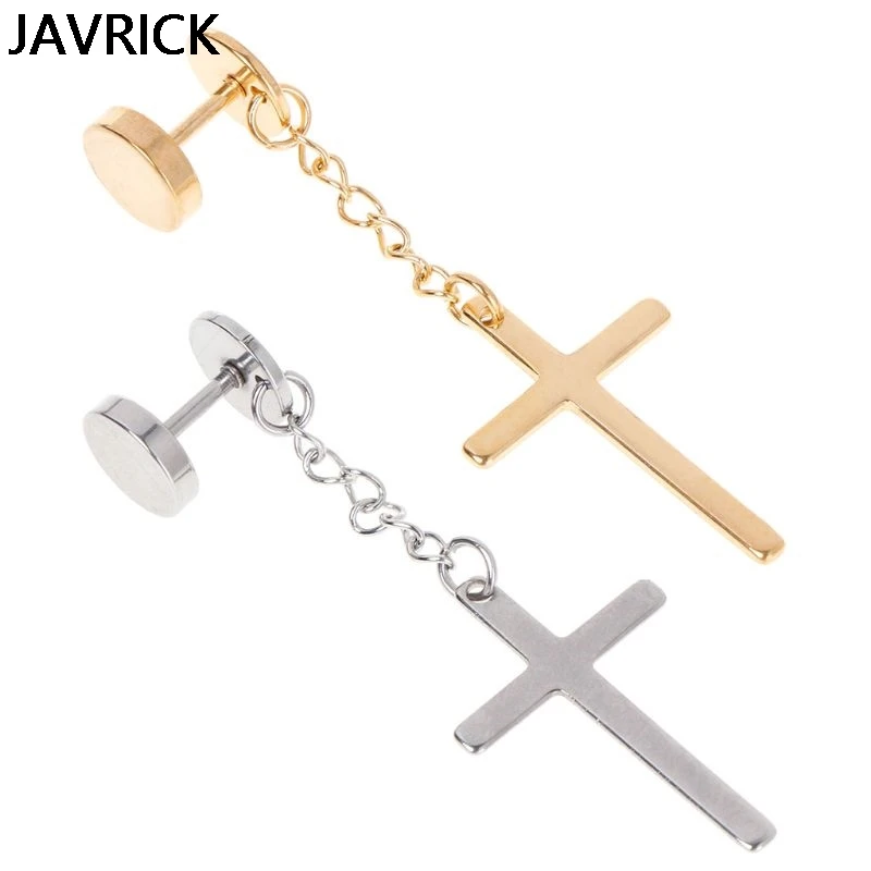 Серьги-подвески унисекс 1 шт. длинные серьги-подвески из титановой стали и золота