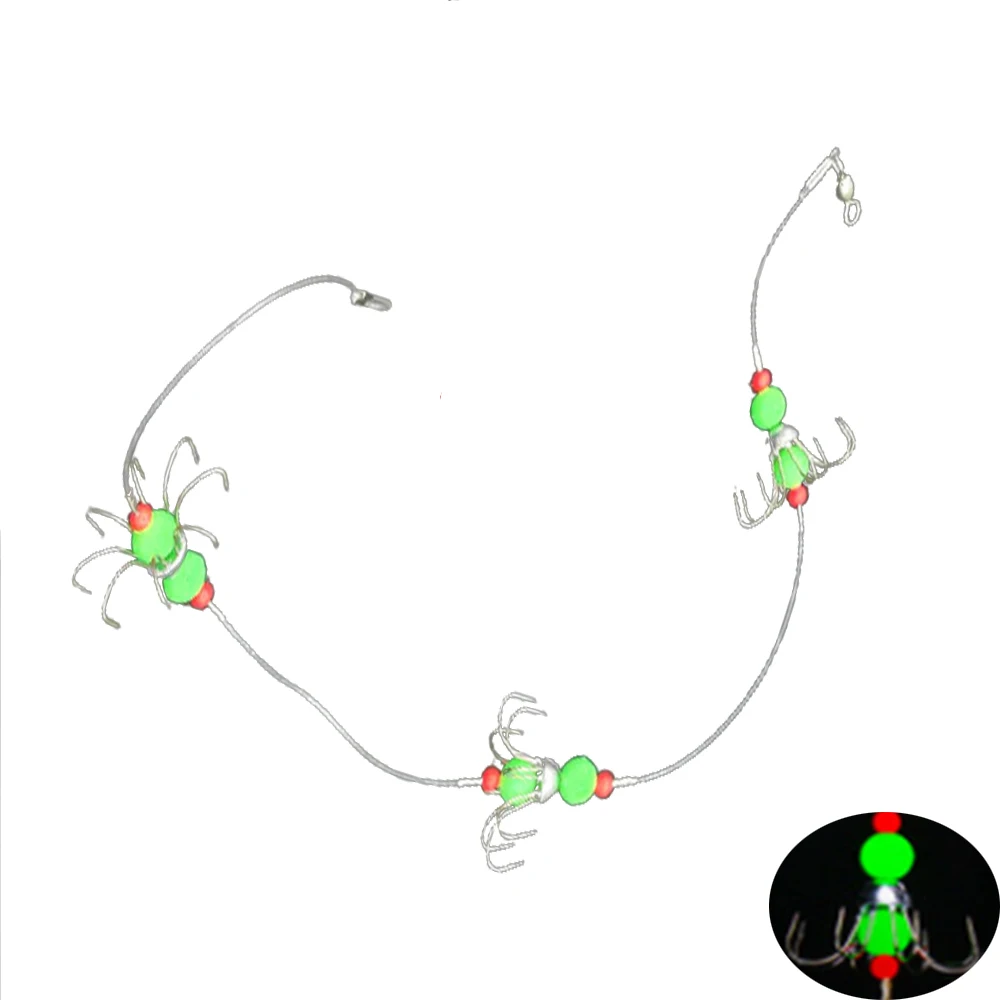 

1Pcs Luminous Squid Jigs Hooks String Hook Squid Baits 8 Needles Strong Glow Cuttlefish Fishing Lure Hook Bait Fishhook