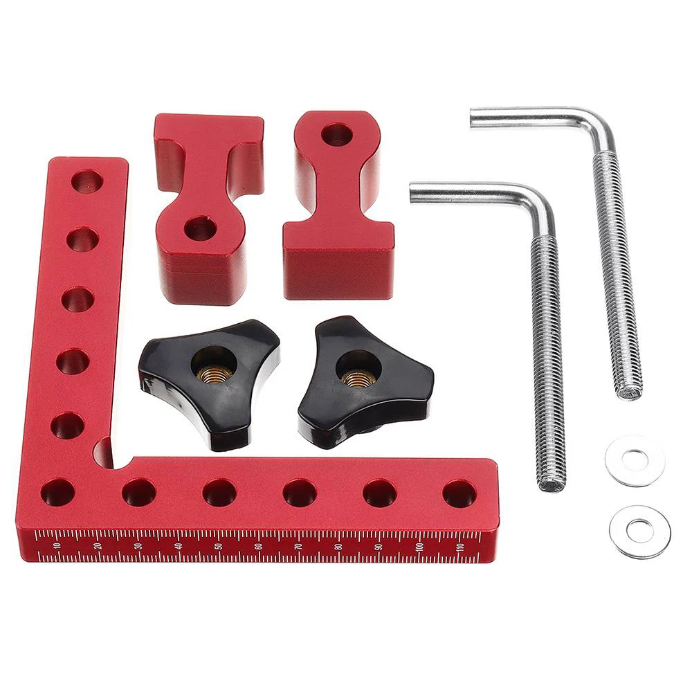 

Positioning Woodworking Fixture Aluminium Alloy 90 Degree Precise Clamping Square Right Angle Clamps Corner Positioning Ruler