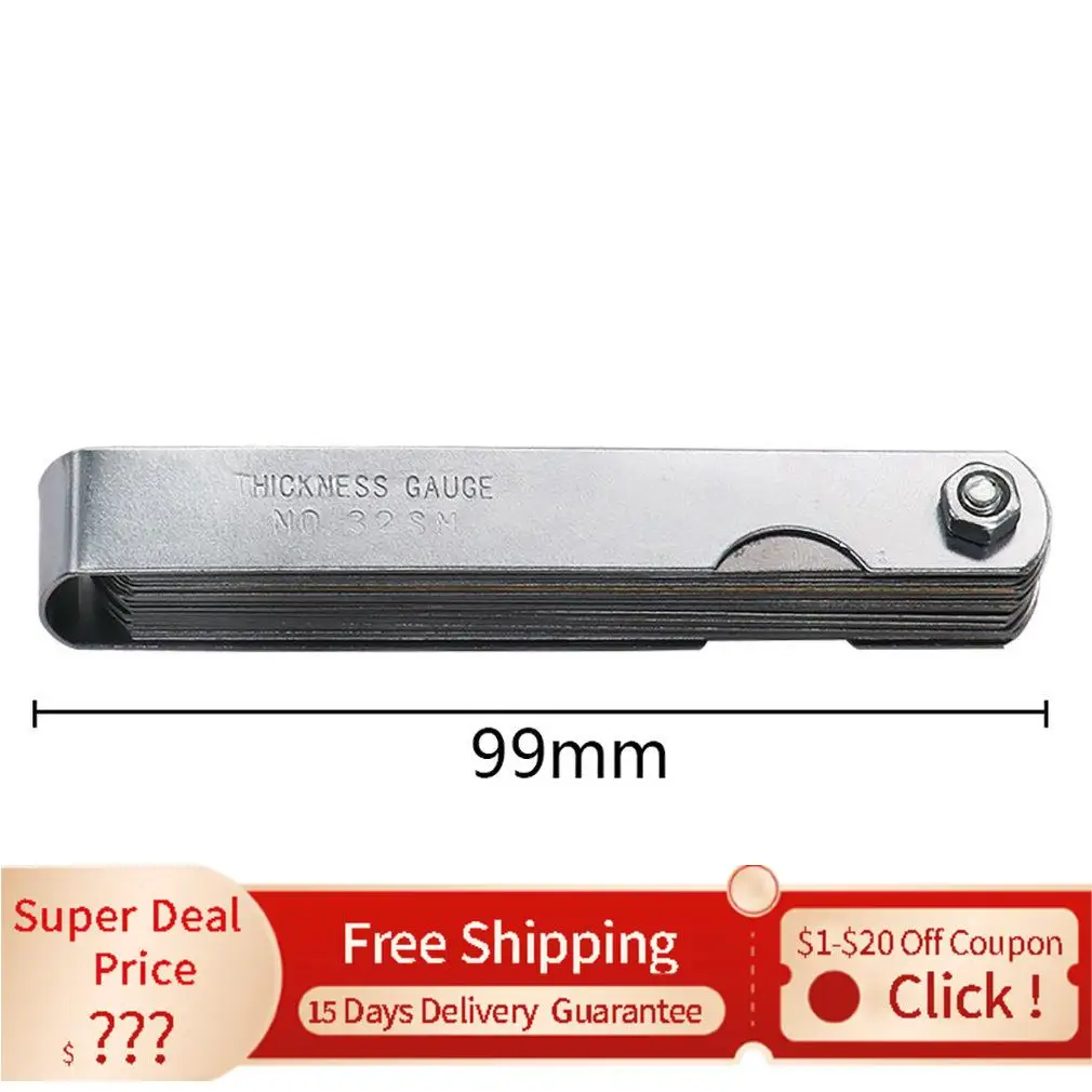 

32PCS Blades Universal Gage Set Guage Stainless Steel Feeler Gauges High Accuracy Gap Measuring Tool новый год 2022