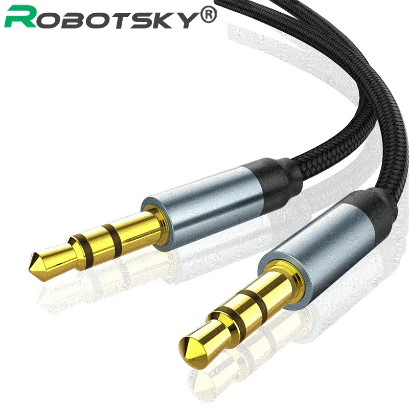 3.5MM Jack HIFI Audio Extension Cable Male To Male Stereo AUX Cable  Adapter for Car Headphone Speaker Laptop Wire AUX Cord
