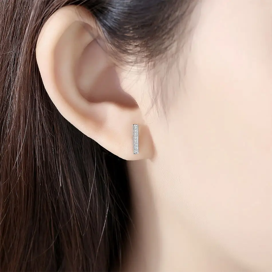 Женские простые серьги-гвоздики ELESHE минималистичные квадратные из