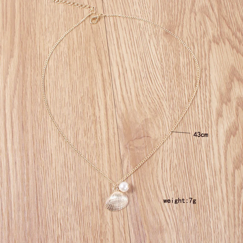 1 предмет Модный комплект для женщин в виде ракушки жемчужные ожерелья большой