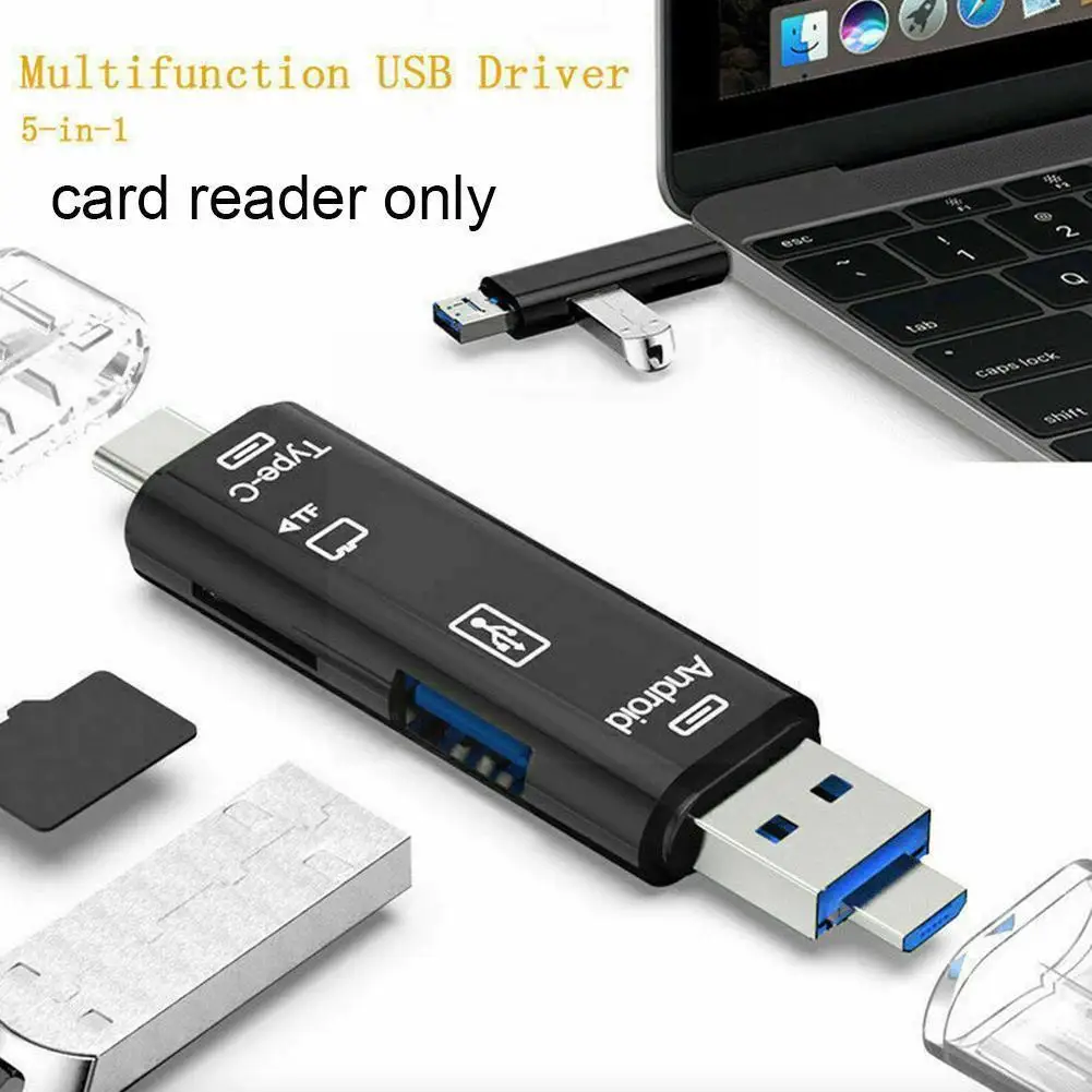 

Type C & Micro USB OTG Card Adapter 3 In 1 USB-C Reader Flash Stick TF Read Plug For Mobile Phone PC Macbook O6T5