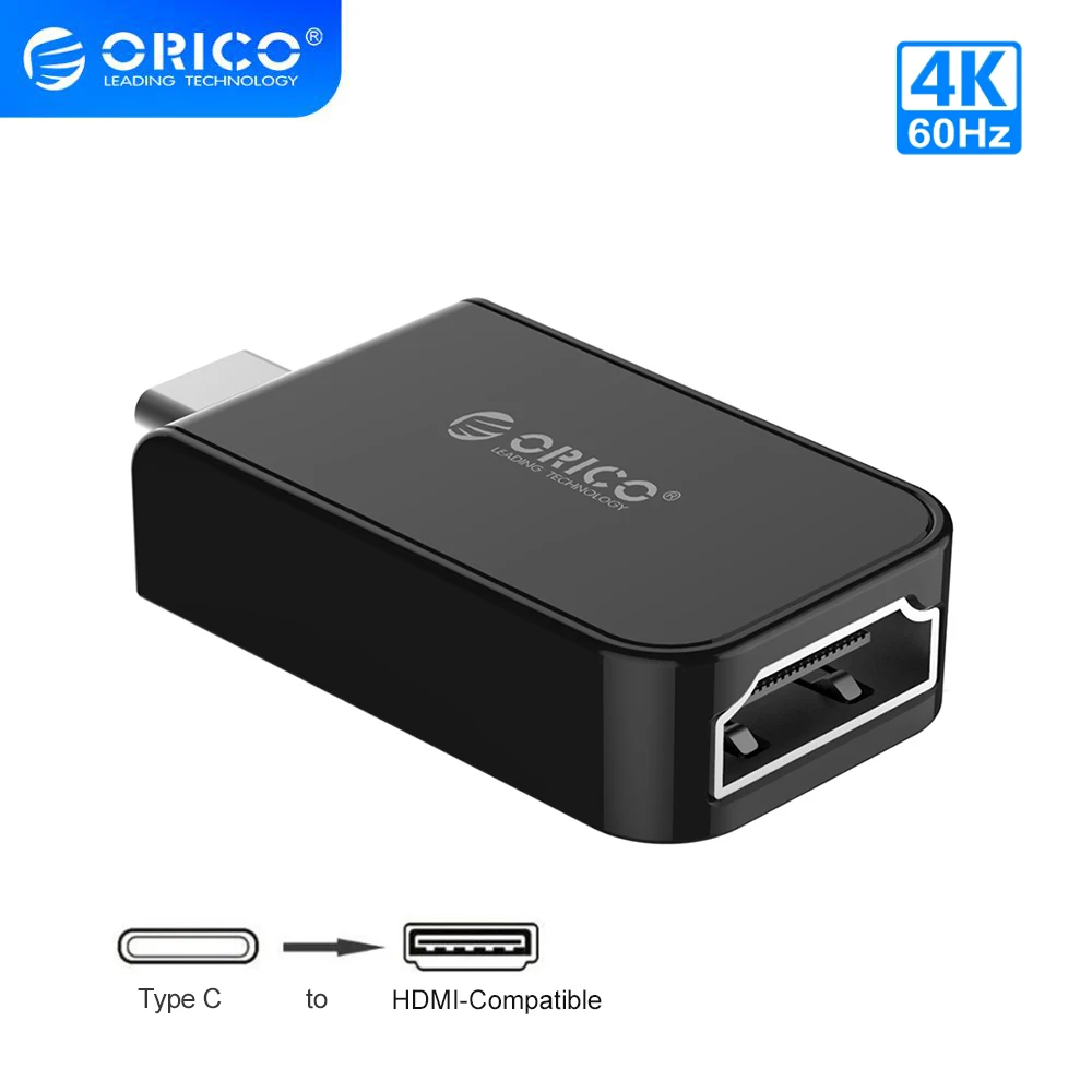 ORICO USB C к HDMI совместимые конвертеры 4K 30Hz/60Hz Тип 3 1 аудио разъем адаптер видео