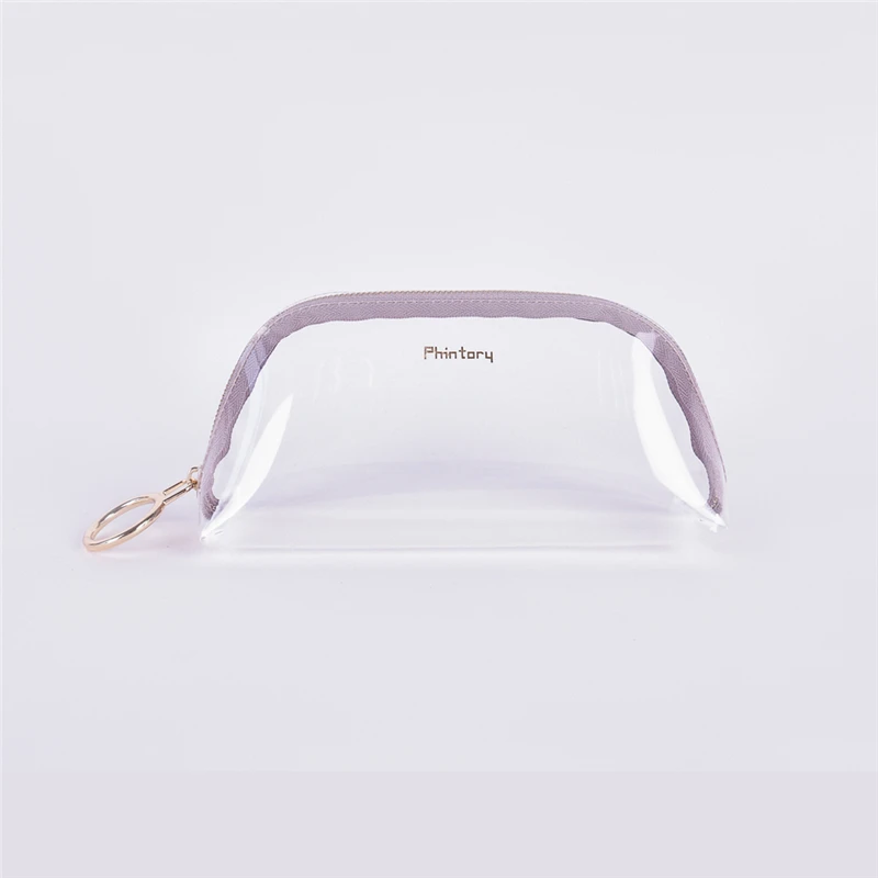 

Simple And Transparent Waterproof Travel Bag Brown Korean TPU Cosmetic Bag Out Travel Essential Storage Bag Jelly Package