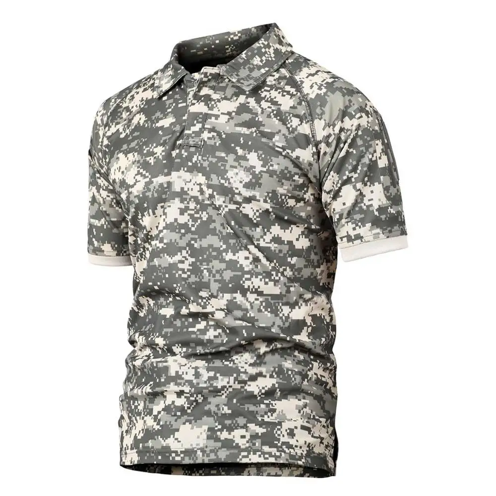ACU Камуфляжная Мужская футболка, тактическая Мужская футболка, 5xl, боевая рубашка, лесная пустыня, охота, рыбалка, кемпинг, альпинизм, Мужская футболка p28 - Цвет: ACU