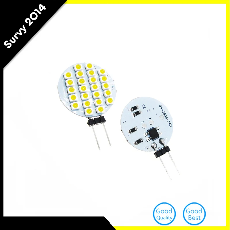 10 шт. G4 24 светодиодные лампы 2835 SMD RV точечное освещение Морская Лодка лампа для