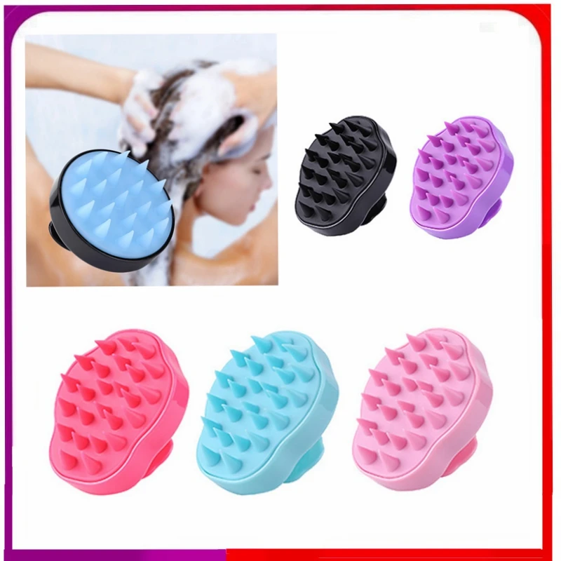 Силиконовая насадка щетка для массажа головы гребень-шампунь расческа мытья