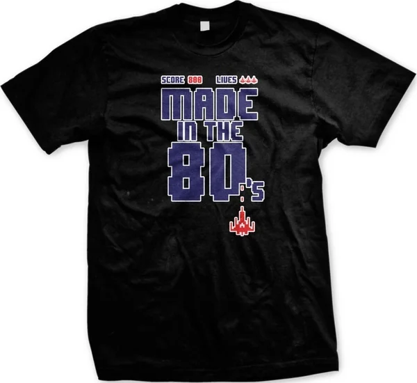 

Сделанная в 80-е 8-битная видеоигра Ретро винтажная игровая Мужская футболка на день рождения