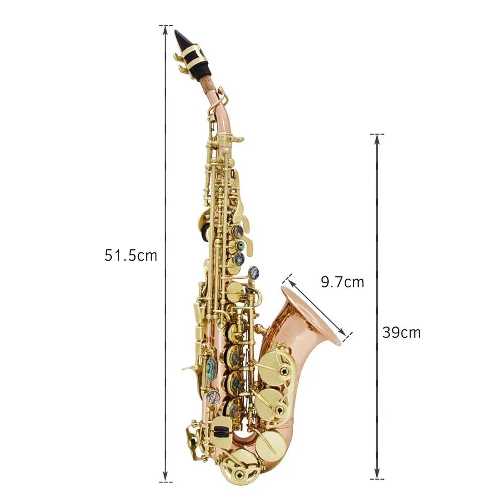Bb Soprano Saxophone Sax Phosphor Copper Woodwind Instrument with Carry Case Gloves Cleaning Cloth Brush | Спорт и развлечения