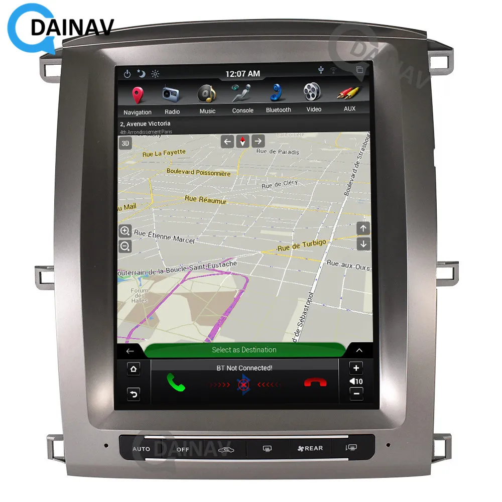 

Car radio multimedia player Tesla style FOR-Toyota land cruiser lc100 2003-2007 Car DVD Player GPS Navigation