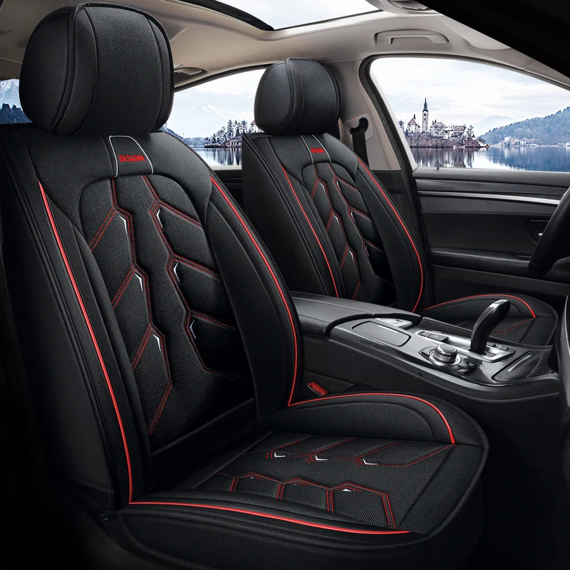 Полное покрытие льняное волокно чехлы для автомобильных сидений Geely gc6 mk geely atlas |