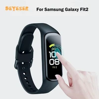 2pcs transparent protective film for samsung galaxy fit2 bracelet ultra thin hydrogel smart watch protector screen accessories