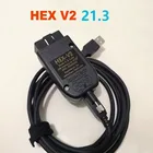 2021 действительно HEX-V2 VAG COM 21,3 VAGCOM 20.4.2 VCD) шестигранный V2 USB Интерфейс для VW AUDI Skoda сиденья неограниченное количество VINs для 1996-2021