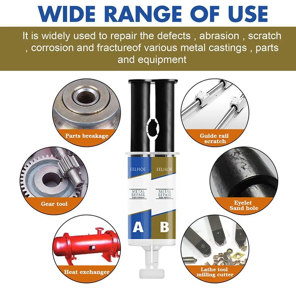Литой клей для промышленного ремонта литья отверстия песка трещин 2 шт. дефектов