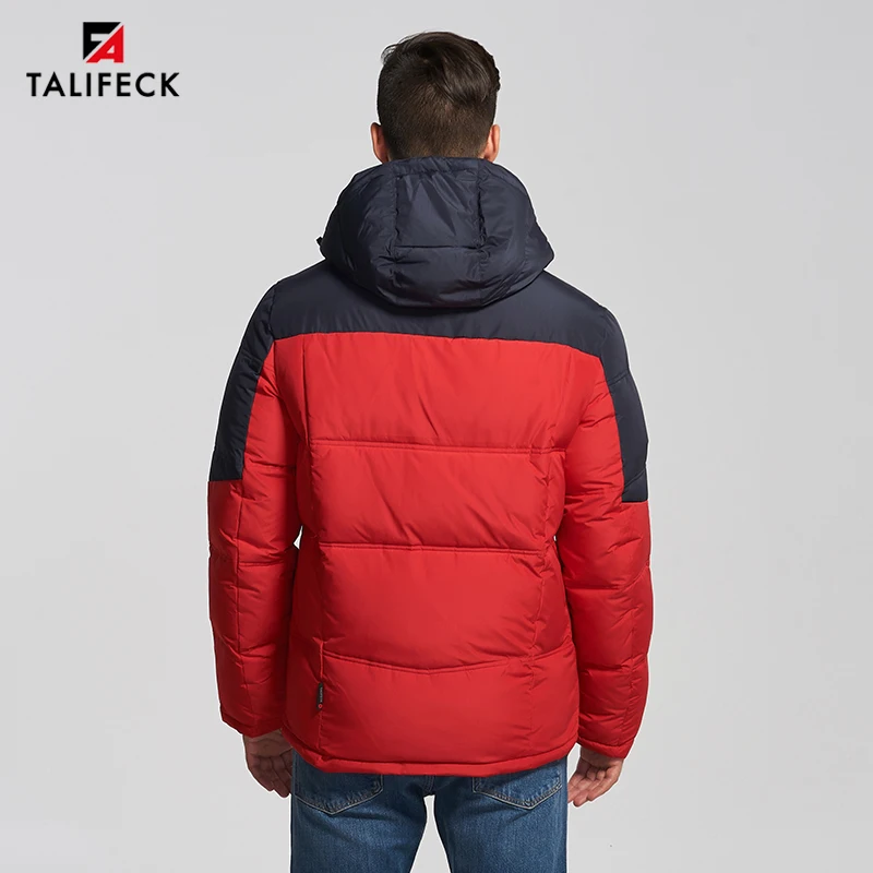 2022 New Men Winter Jacket Warm Cotton Winter Coat Patchwork Padded Jacket Parka Men Thick Overcoat Detachable Hood Russian Size
