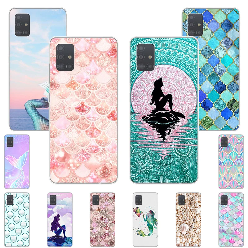 

Mermaid Colorful Scales Soft TPU Phone Case for Samsung Galaxy A72 A52 A51 A71 A41 A31 A21 A20 A11 A40 A50 A70 A22 A12 A32 Cover
