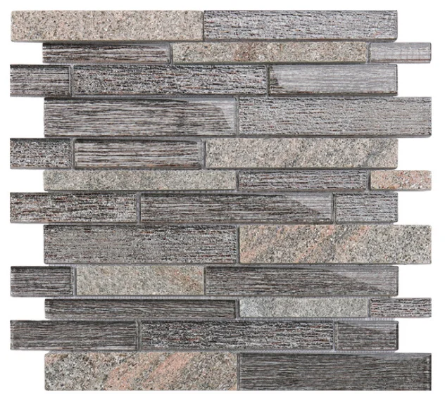 

Соединяющаяся Мозаика из хрустального стекла с мраморным камнем, настенная плитка для ванной комнаты FT008