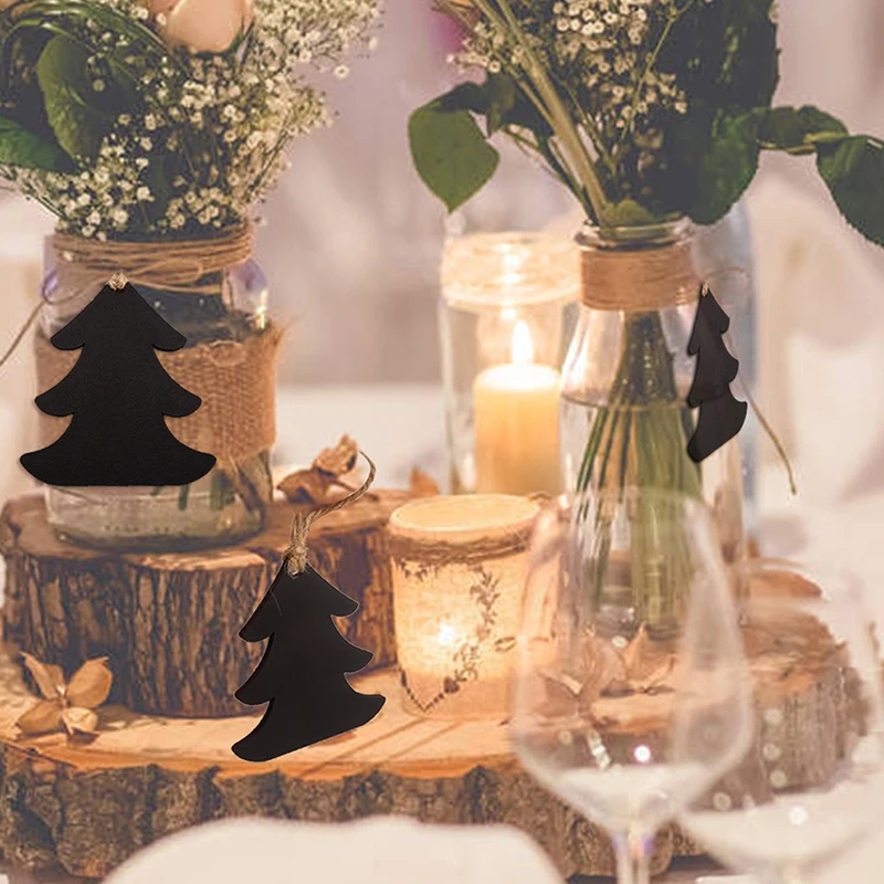 Деревянная доска на рождественскую елку подвесная стираемая для сообщений