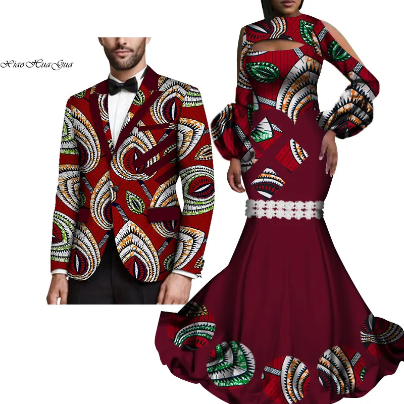 Комплект из 2 предметов одежда для пар с Африканским принтом влюбленных Мужской