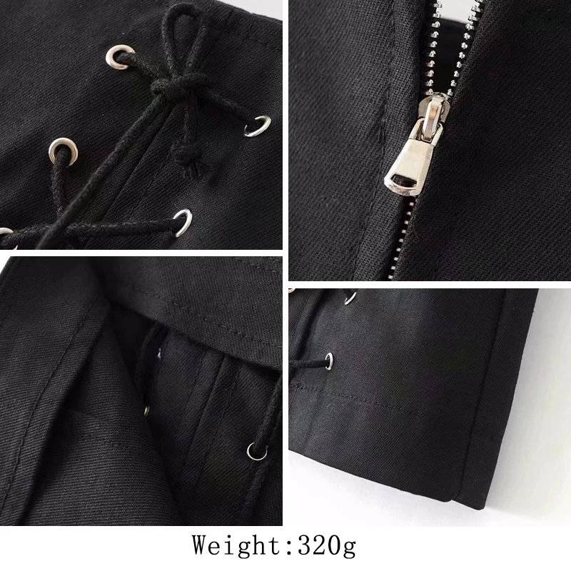 

HStar 2020 Spring Women Vintage Mini Skirts Solid Lace Up Female Skirts Casual Empire A Line Skirts For Women