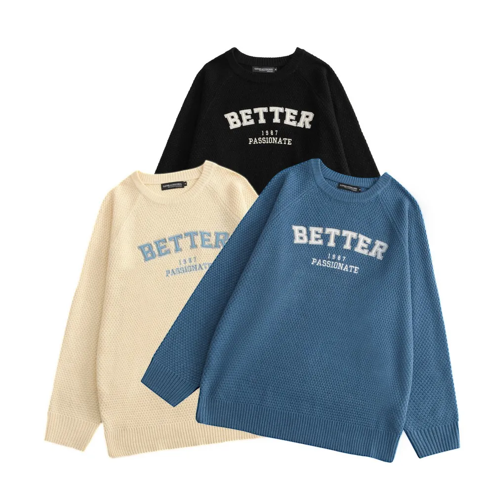 

Casual Cotton Letter 2021 Winter Fashion Woman Sweaters Designer Streetwear Oversized Sweater for Women Long Sleeve Top Cloth