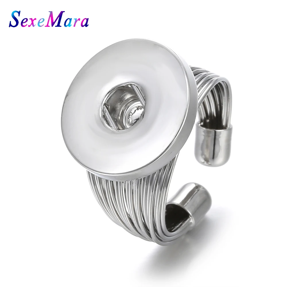 Новое ювелирное изделие для поделок серебряное кольцо кнопок 18 мм кнопки