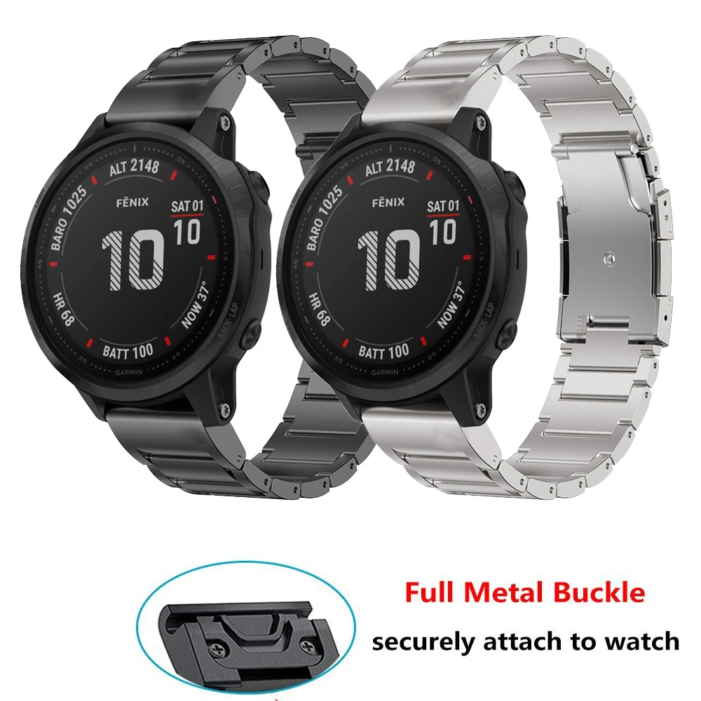 Для Garmin Fenix 6/6Pro/Fenix 6S/5X plus/Forerunner935/945/подход S60 ремешок из нержавеющей стали