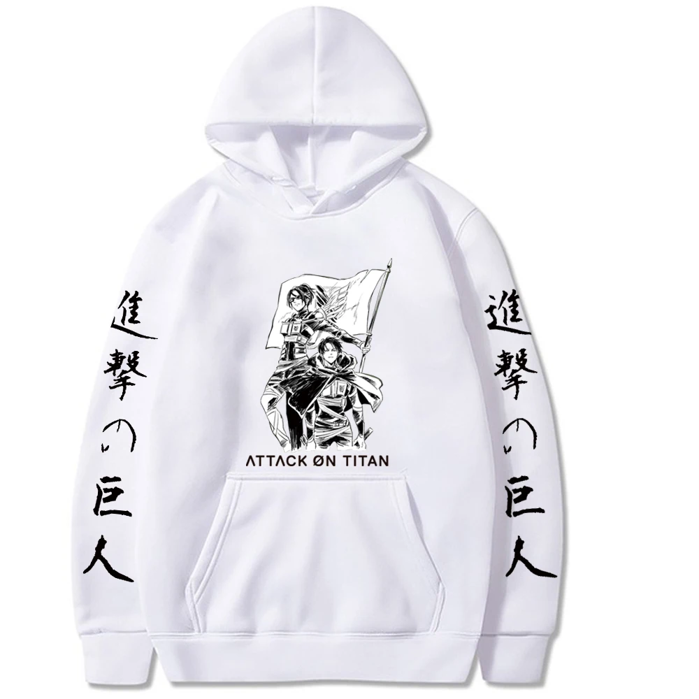 

Hot Unisex Anime Hoodie Attack on Titan Long Sleeve Sweatshirts Hip Hop Streetwear Casual Autumn Loose Boys Bl Women-Clothes