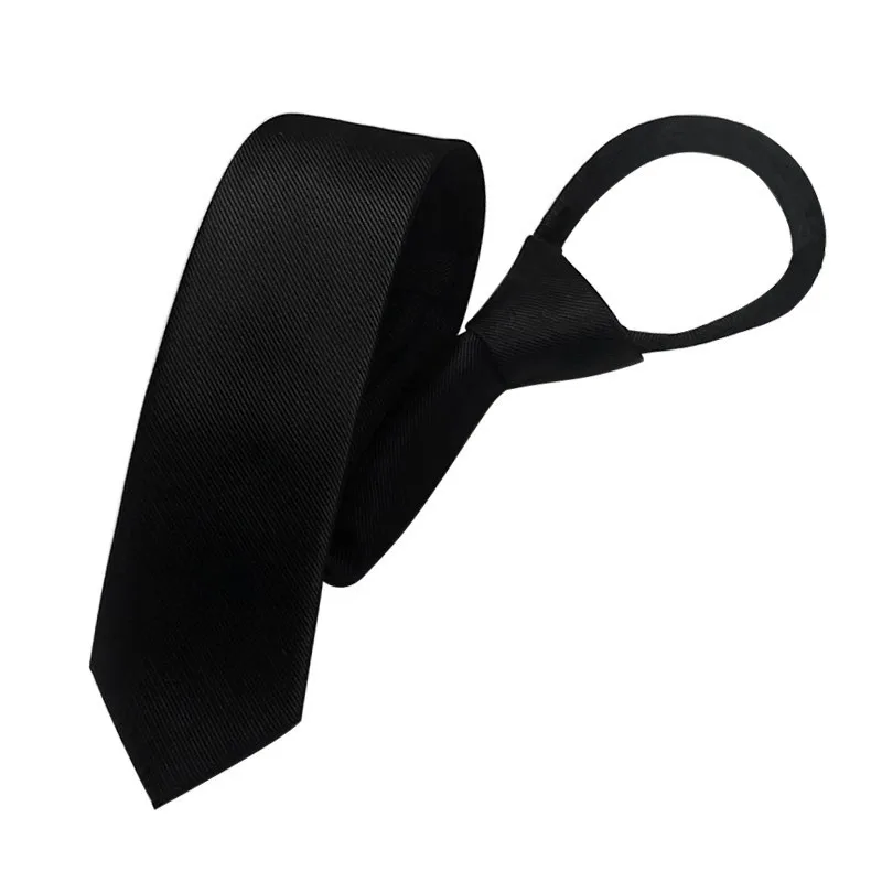 

6cm Pre-tied Neck Tie Mens Classic Zipper Ties for Men Jacquard Bridegroom Party Necktie Cravate Coffe Blue Neckties