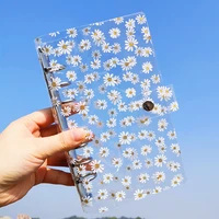 daisy glitter transparent loose leaf binder notebook inner core cover note book planner office stationery supplies